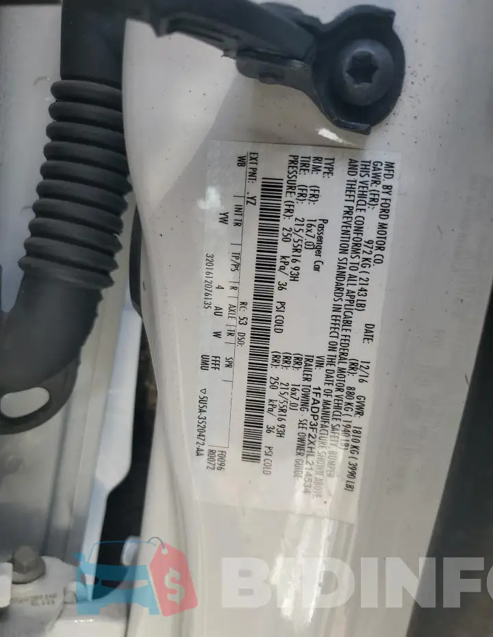 1FADP3F2XHL214534 Photo# 13