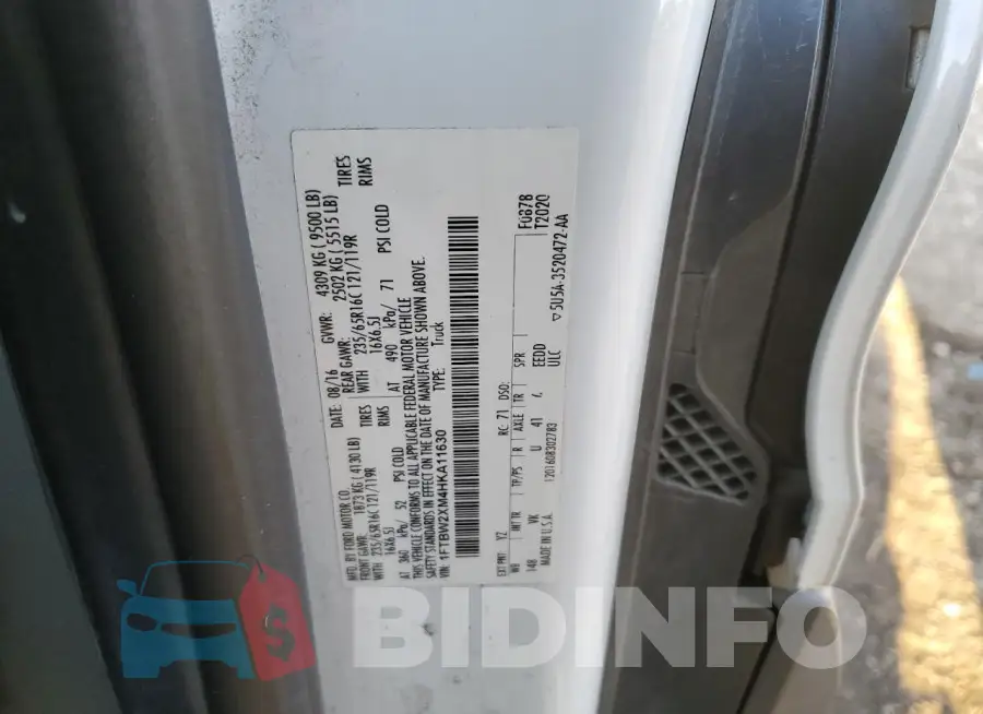 1FTBW2XM4HKA11630 Photo# 13