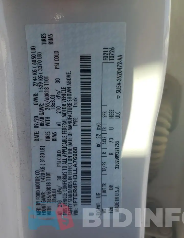 1FTER4FH3LLA76668 Photo# 13