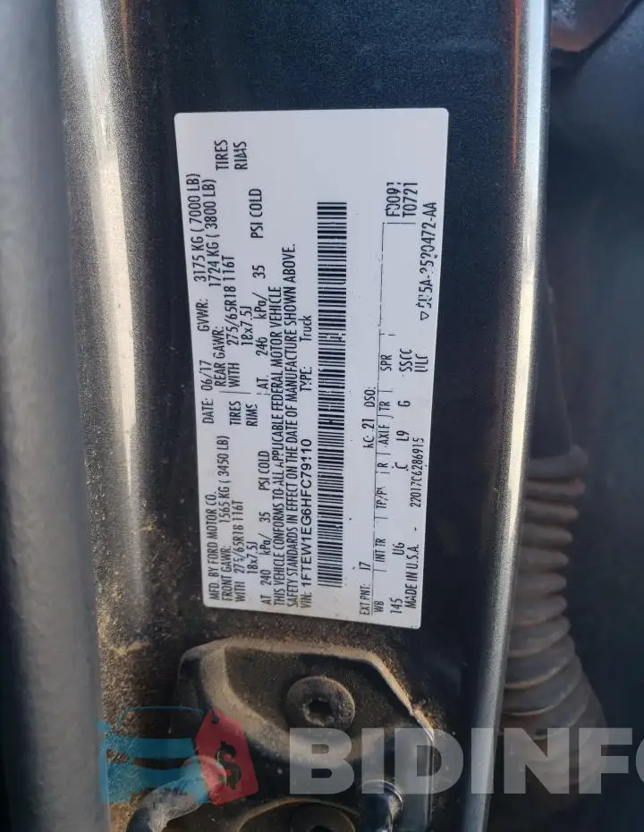 1FTEW1EG6HFC79110 Photo# 12