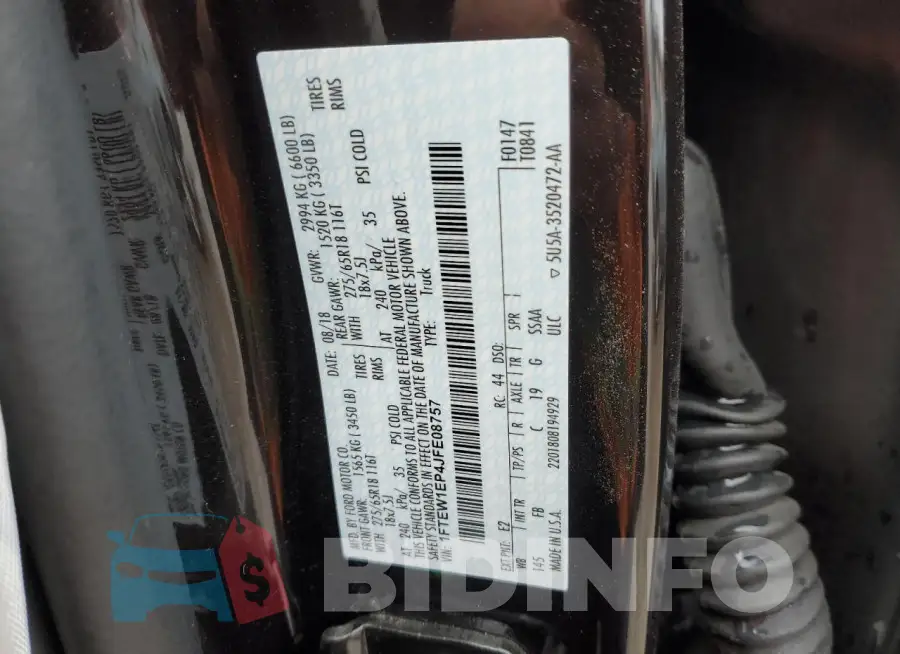 1FTEW1EP4JFE08757 Photo# 12