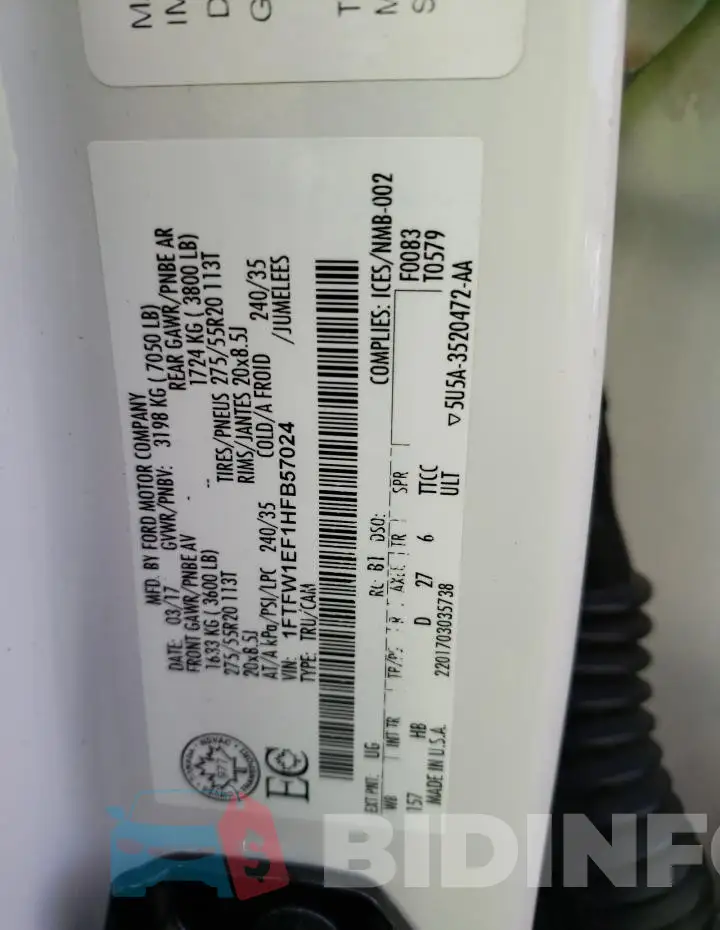 1FTFW1EF1HFB57024 Photo# 12