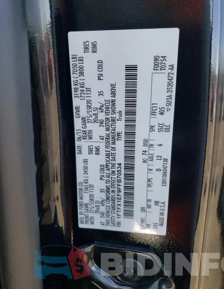 1FTFX1EF9FFB70534 Photo# 13