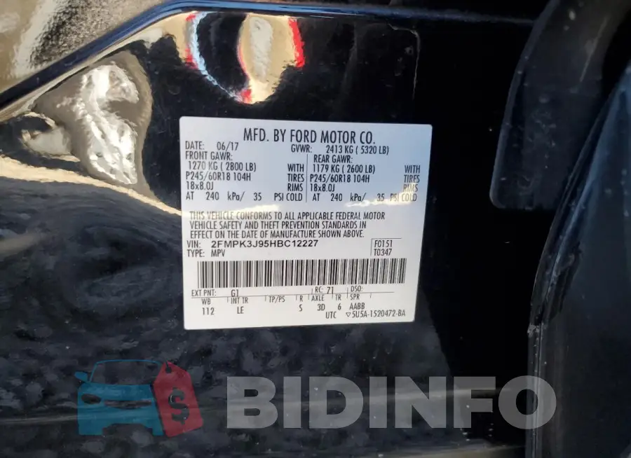 2FMPK3J95HBC12227 Photo# 13