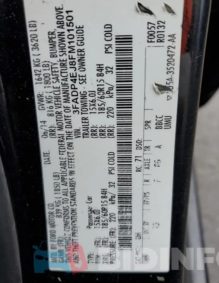 3FADP4EJ8FM101501 Photo# 12