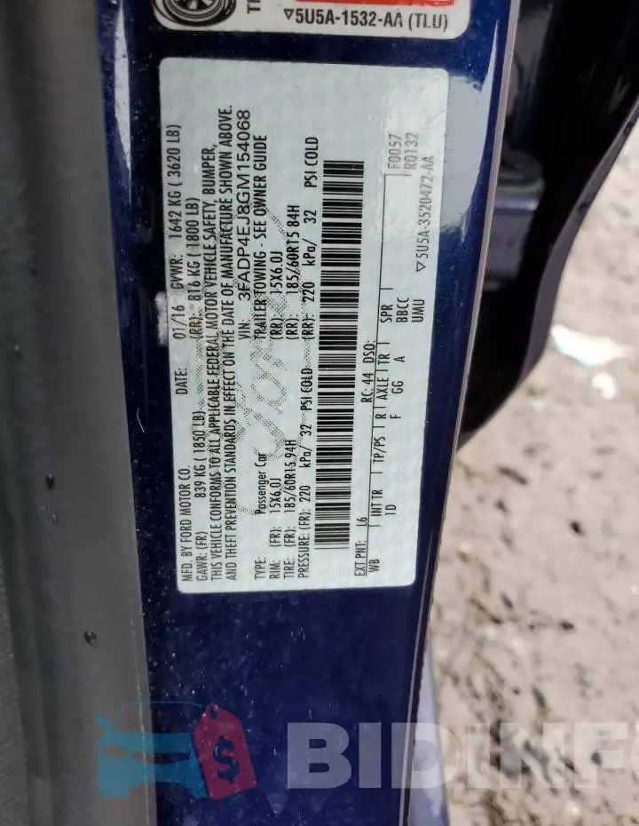 3FADP4EJ8GM154068 Photo# 12