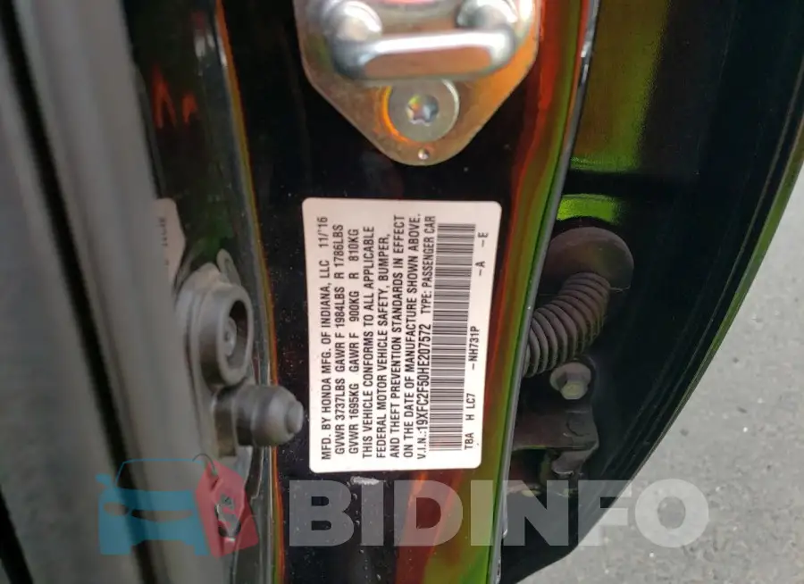19XFC2F50HE207572 Photo# 12