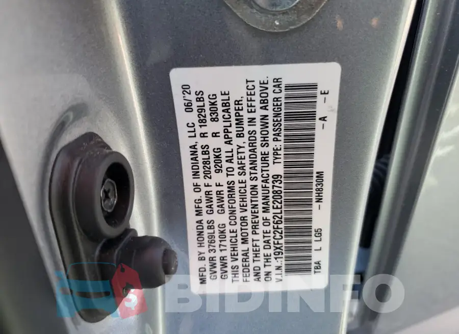 19XFC2F62LE208739 Photo# 13