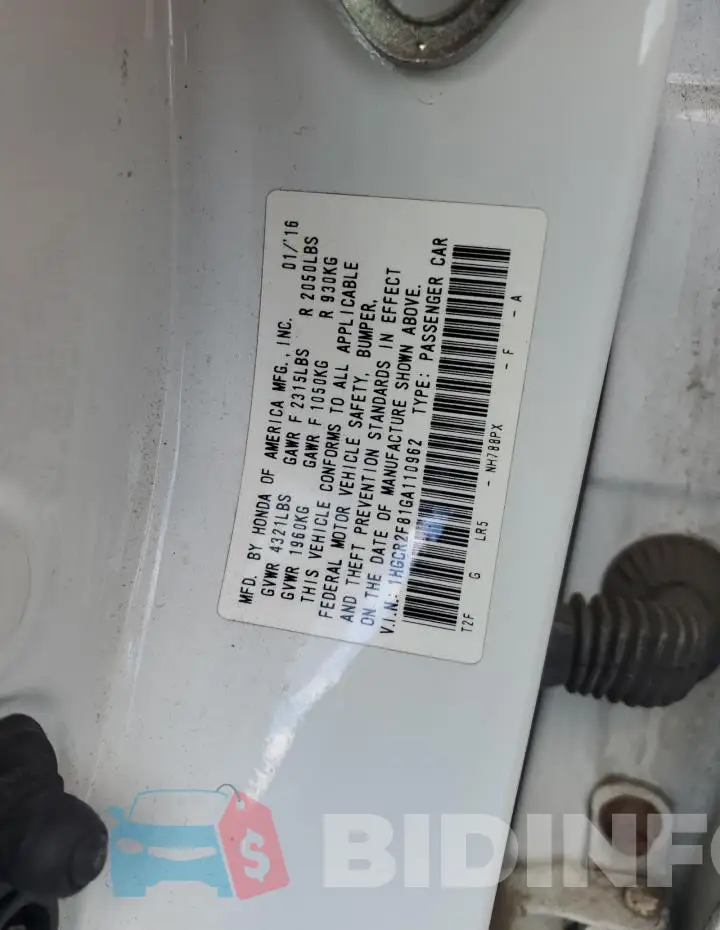 1HGCR2F81GA110962 Photo# 12