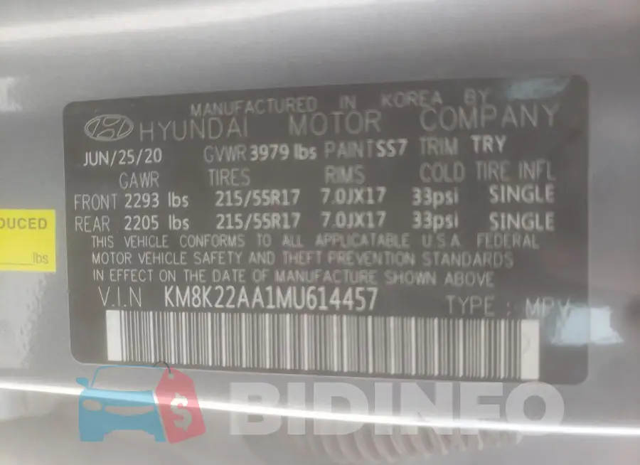 KM8K22AA1MU614457 Photo# 13