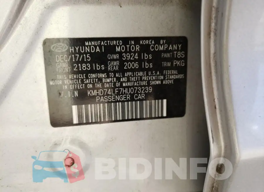 KMHD74LF7HU073239 Photo# 12