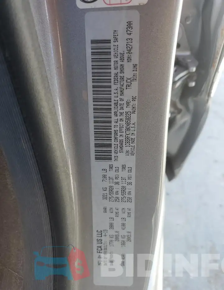1C6SRFKT8KN858225 Photo# 12
