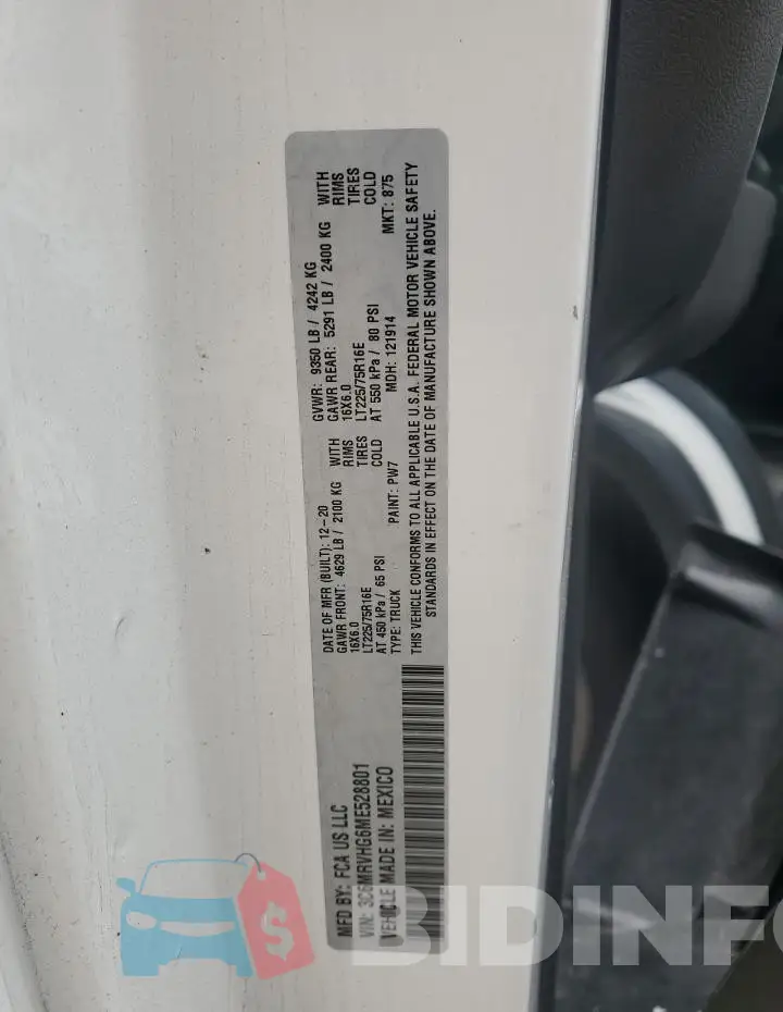 3C6MRVHG6ME528801 Photo# 12