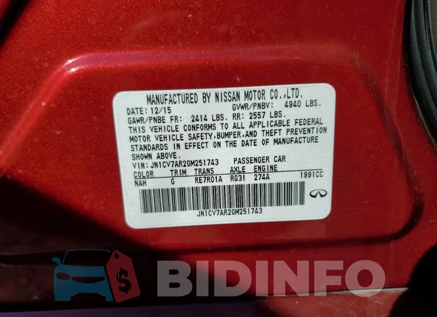 JN1CV7AR2GM251743 Photo# 12