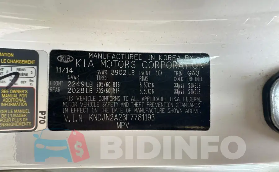 KNDJN2A23F7781193 Photo# 10