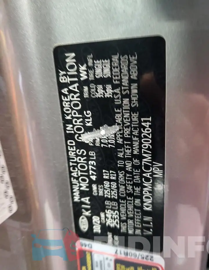 KNDPMCAC7M7902641 Photo# 13