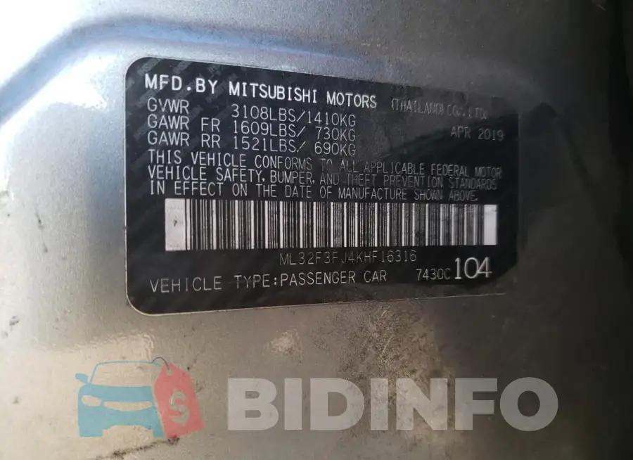 ML32F3FJ4KHF16316 Photo# 12