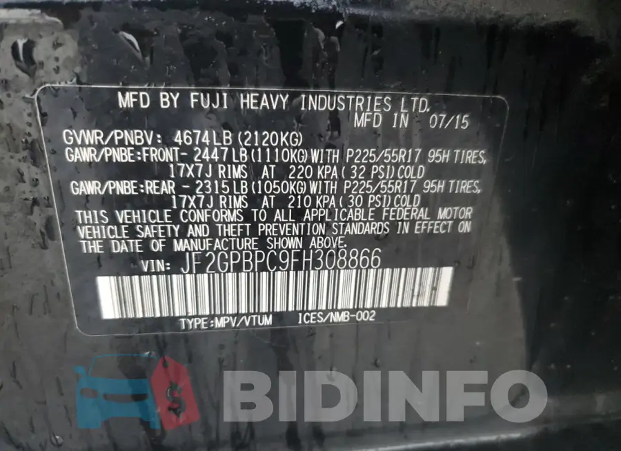 JF2GPBPC9FH308866 Photo# 13