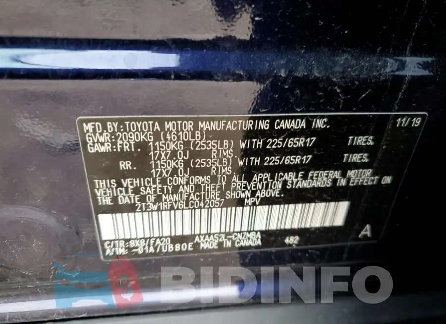 2T3W1RFV6LC042057 Photo# 12