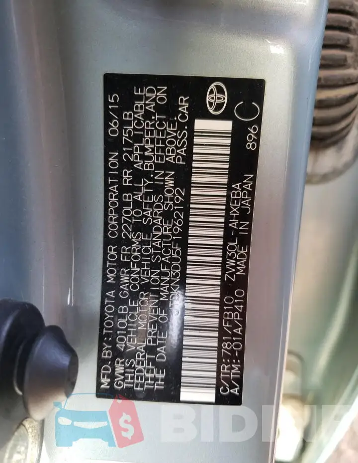 JTDKN3DU5F1962192 Photo# 12
