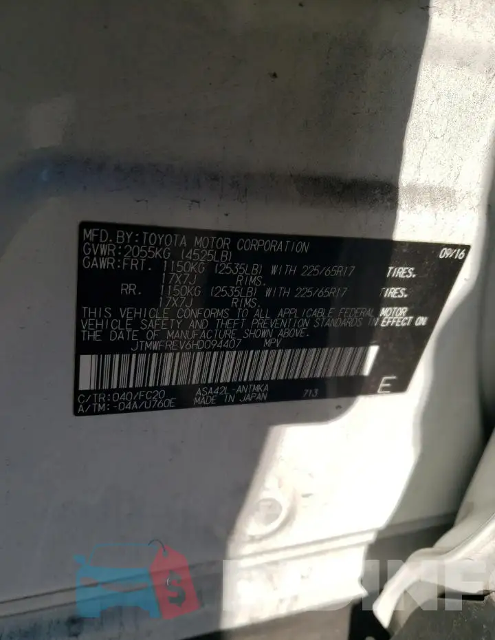 JTMWFREV6HD094407 Photo# 12