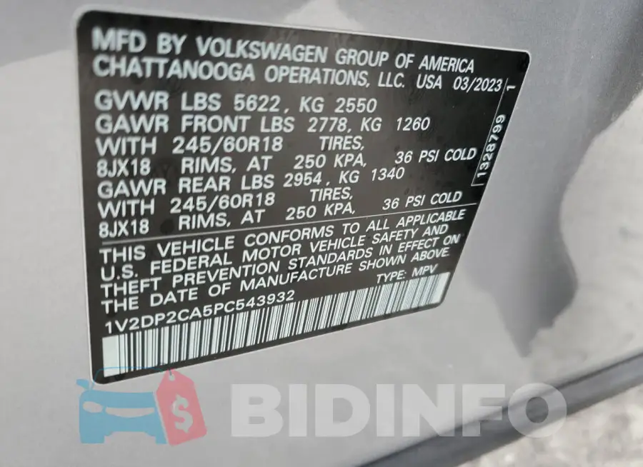 1V2DP2CA5PC543932 Photo# 13