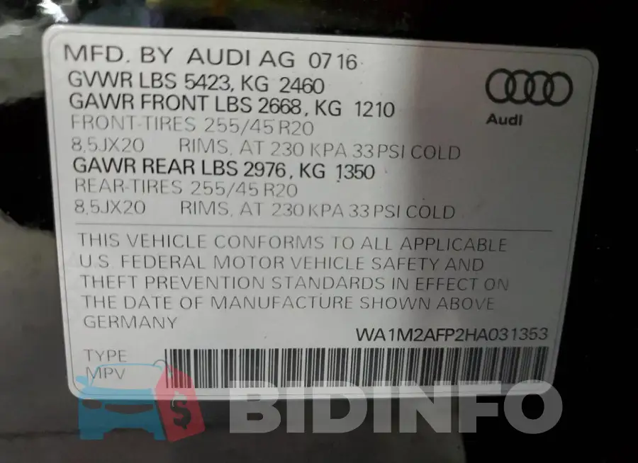 WA1M2AFP2HA031353 Photo# 12