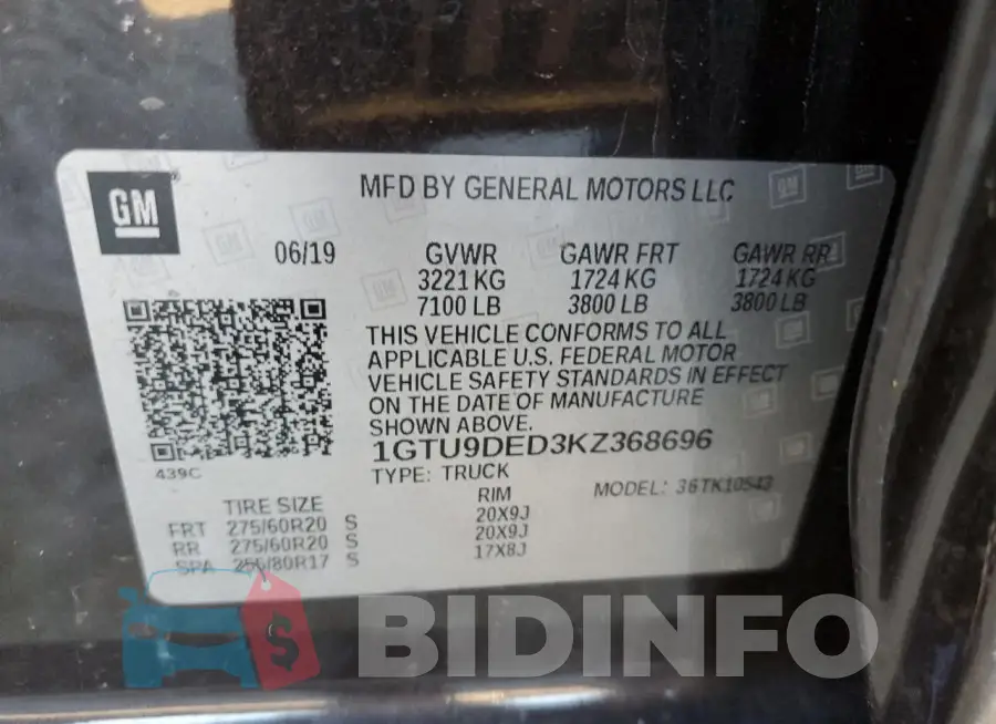 1GTU9DED3KZ368696 Photo# 12