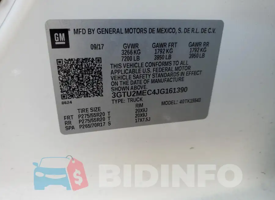 3GTU2MEC4JG161390 Photo# 13