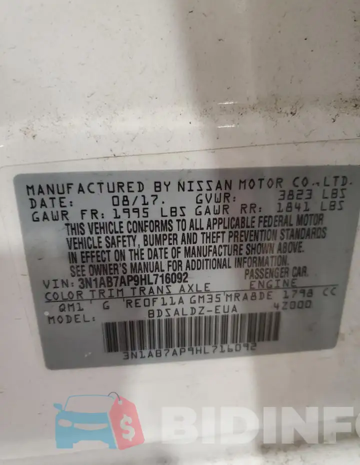 3N1AB7AP9HL716092 Photo# 13