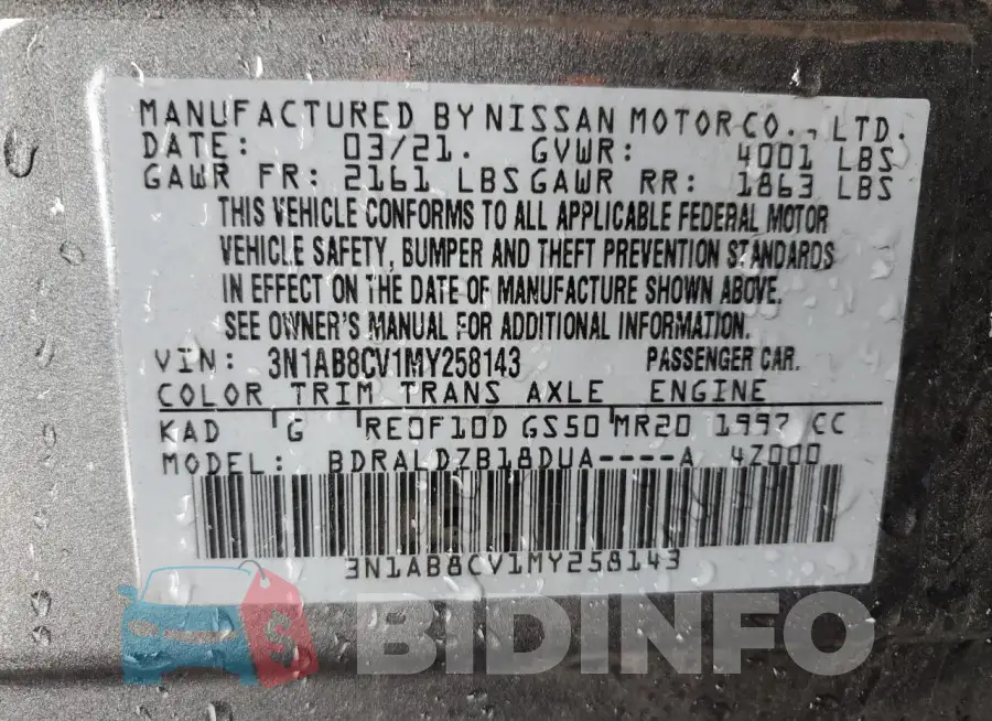 3N1AB8CV1MY258143 Photo# 12