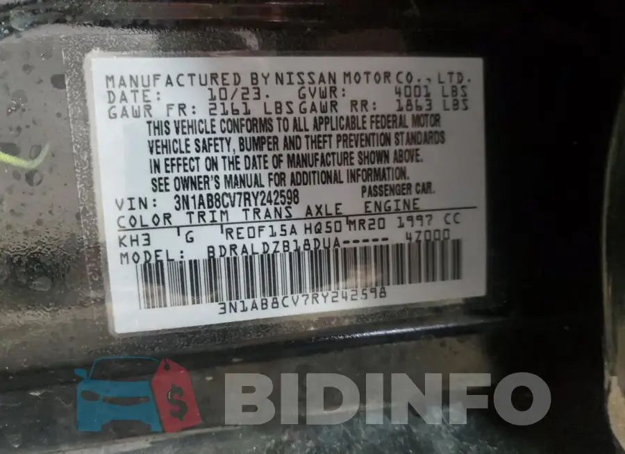 3N1AB8CV7RY242598 Photo# 12