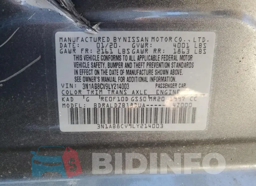 3N1AB8CV9LY214003 Photo# 12