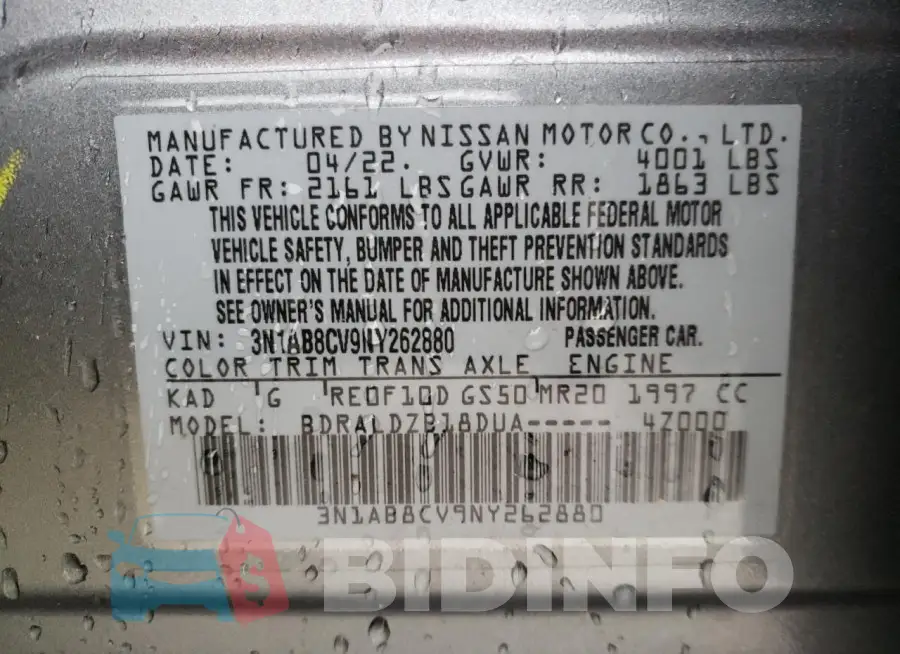 3N1AB8CV9NY262880 Photo# 12