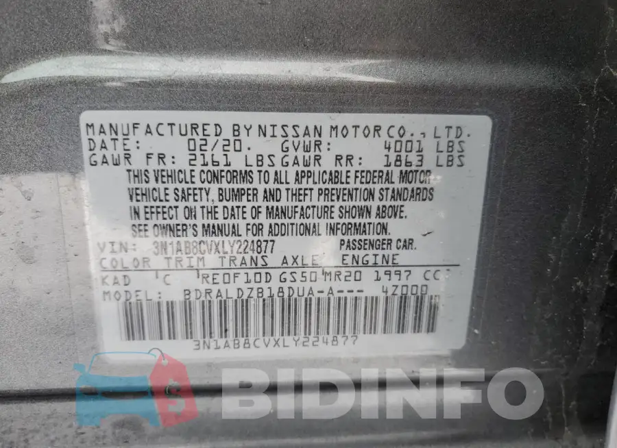 3N1AB8CVXLY224877 Photo# 12