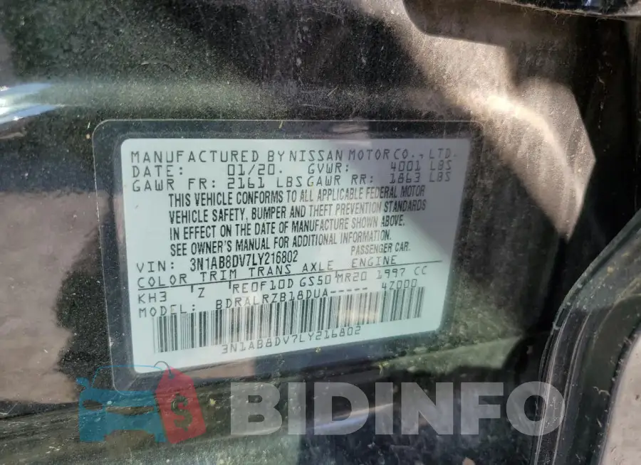 3N1AB8DV7LY216802 Photo# 12