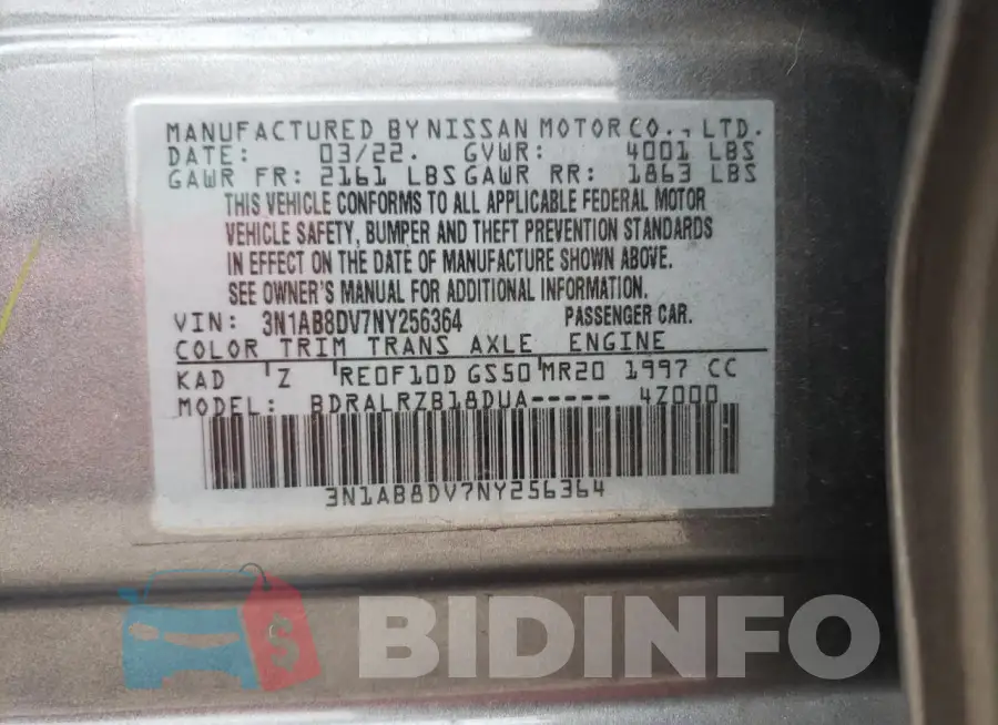 3N1AB8DV7NY256364 Photo# 12
