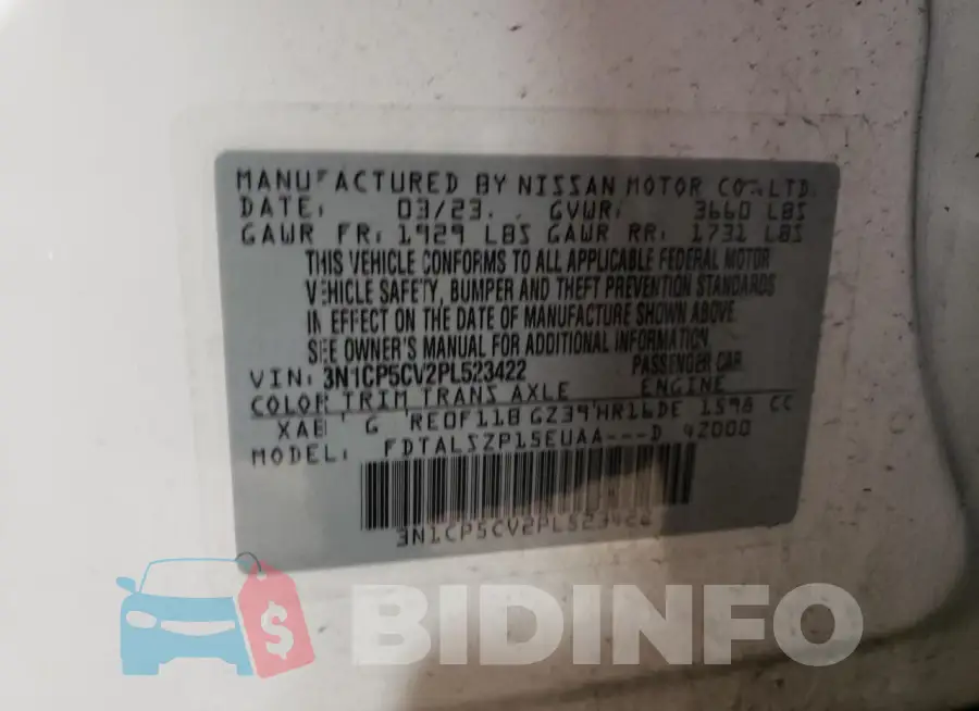 3N1CP5CV2PL523422 Photo# 14