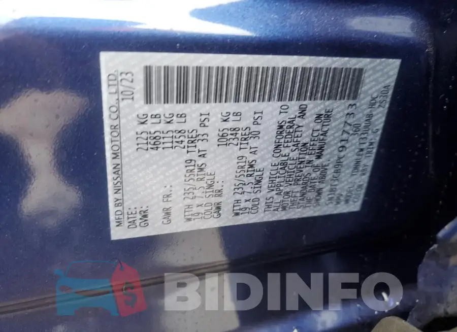 5N1BT3CB9PC917733 Photo# 14