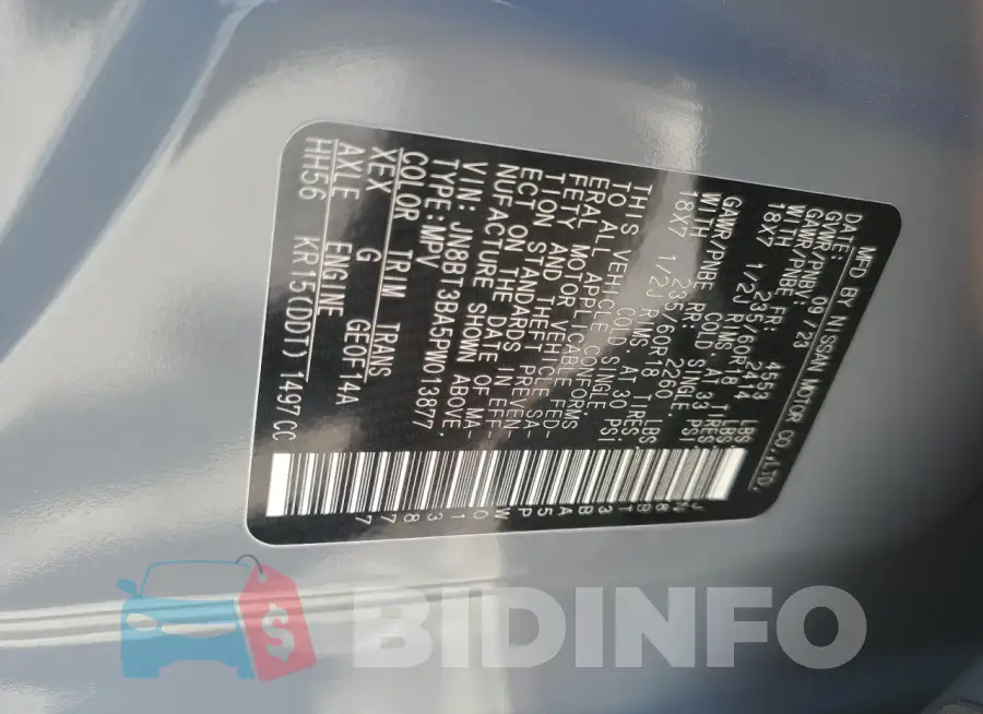 JN8BT3BA5PW013877 Photo# 12