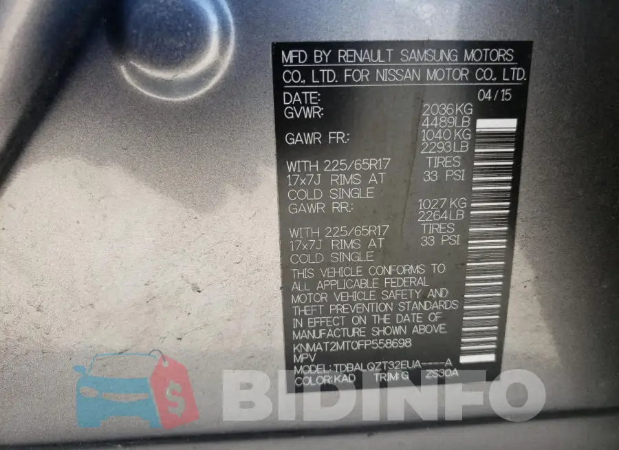 KNMAT2MT0FP558698 Photo# 13
