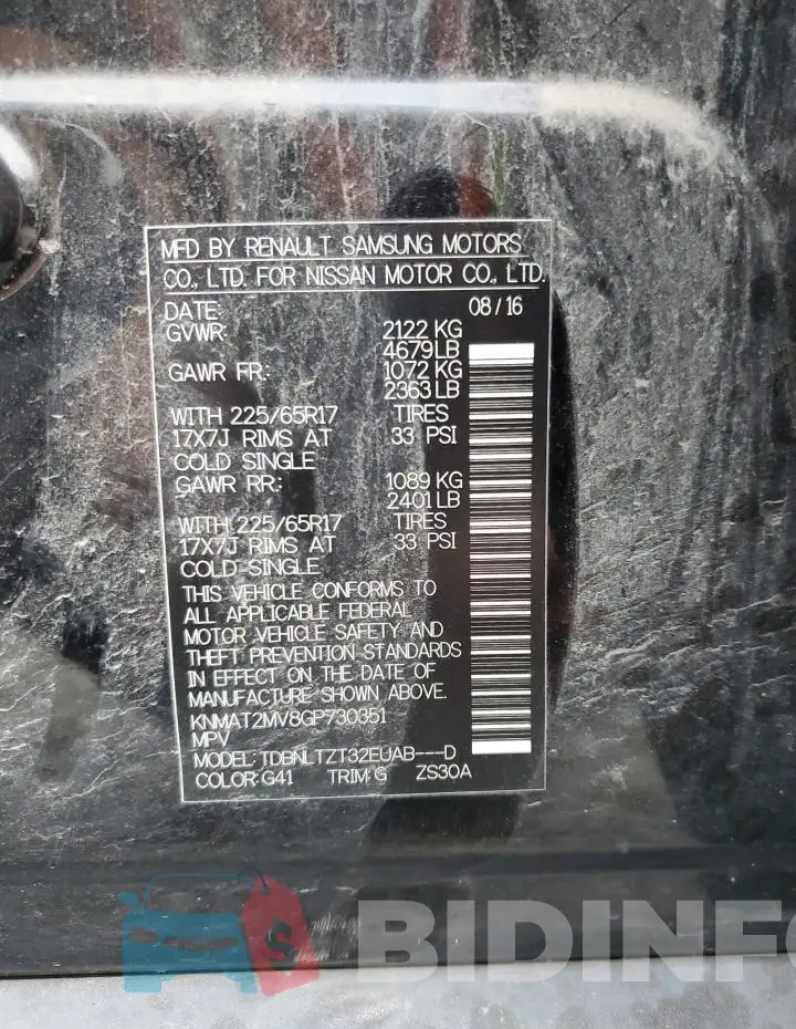 KNMAT2MV8GP730351 Photo# 12