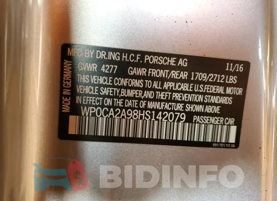 WP0CA2A98HS142079 Photo# 12