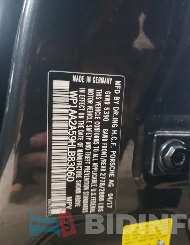 WP1AA2A59HLB83060 Photo# 13