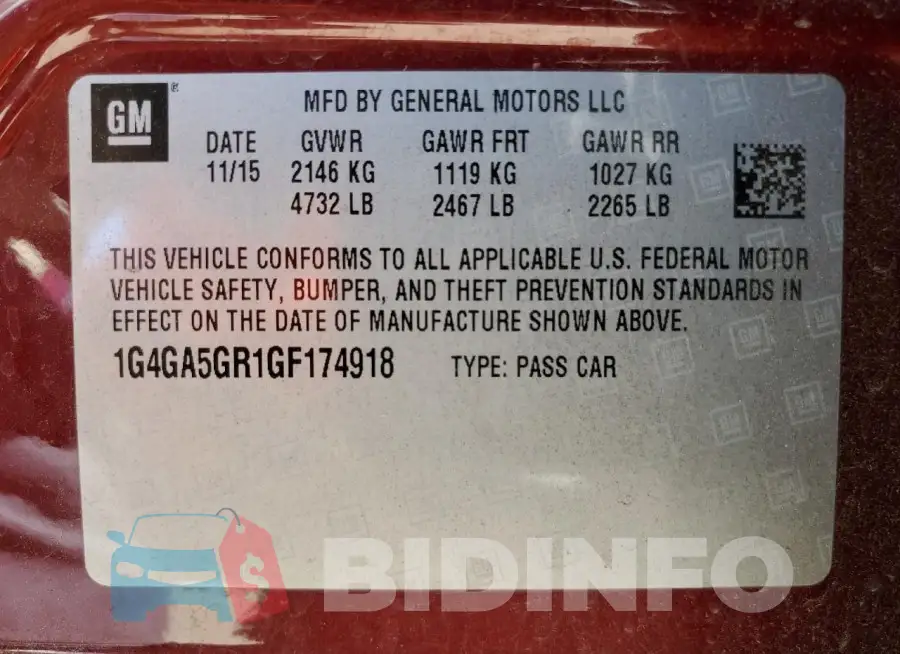 1G4GA5GR1GF174918 Photo# 12