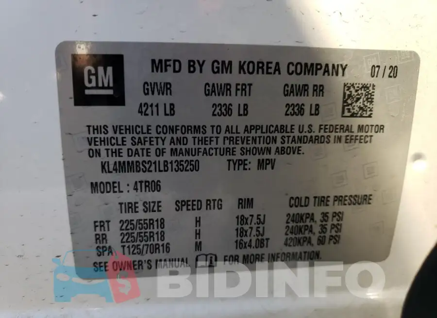KL4MMBS21LB135250 Photo# 12