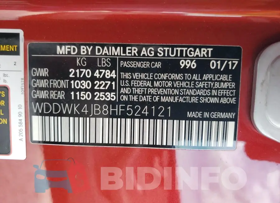 WDDWK4JB8HF524121 Photo# 12