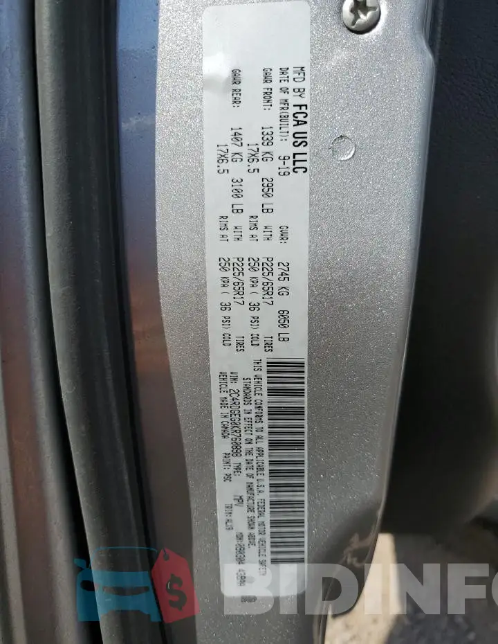 2C4RDGEG0KR760898 Photo# 13