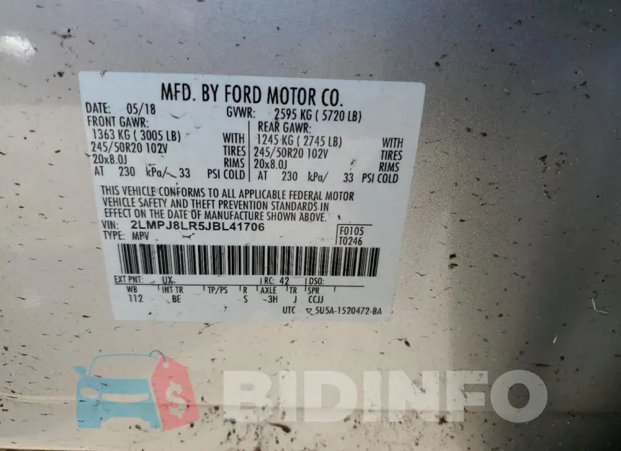 2LMPJ8LR5JBL41706 Photo# 13