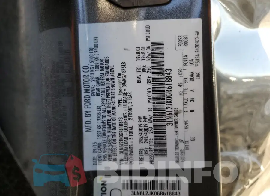 3LN6L2JK0GR618843 Photo# 12